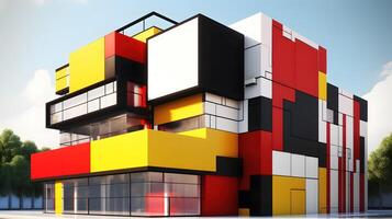 Colorful Buildings blocks , photo