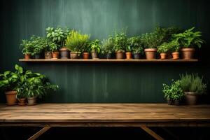 big empty green blackboard on a wall in the agriculture storage. AI Generated photo