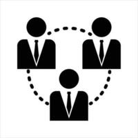 Flat Line Icons Office and Business. people connected on the team line icons collection. isolated on white background. vector