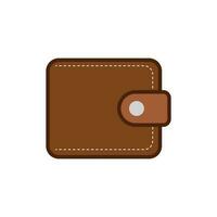 Wallet icon. flat design line icon isolated on white background. vector