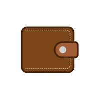 Wallet icon. flat design line icon isolated on white background. vector