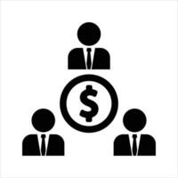 Flat Line Icons people and money. illustration dollar and man. Finance and business line icons collection. isolated on white background. vector