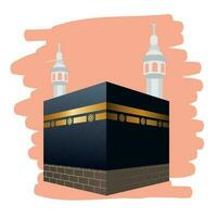 santo kaaba islámico musulmán religión icono diseño vector eid adha Mubarak Ramadán en la meca saudi árabe