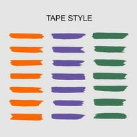 set of tapes strips vector