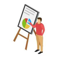 Flat icon design of learning student vector