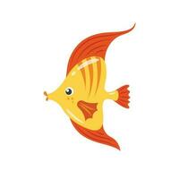 Cute sea fish cartoon vector