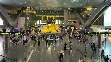 Lamp Bear at South Node of the terminal at Hamad International Airport video