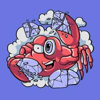 crab attack diamonds vector