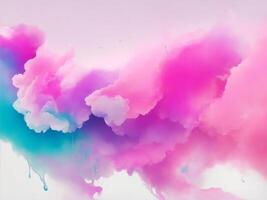 Abstract colorful pink soft pastel color cloud background, multicolored ink drop fluid motion. photo