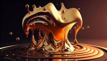 Liquid Molten Gold. . photo