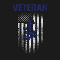 USA navy veteran flag funny gift t shirt vector