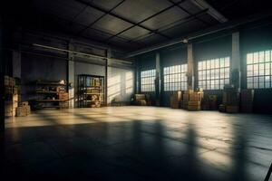 AI genarative INDUSTRIAL LOGISTIC WEREHOUSE photo