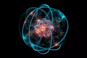 Ai generated Atomic Nucleus Energy Release photo