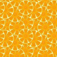 de patrones sin fisuras, primeros planos de coloridas rodajas de naranja. estampado, fondo de frutas, textil, papel pintado vector