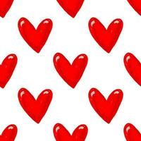 Beautiful seamless background with pink hearts. Valentine's Day. Seamless love heart design  background. Endless pattern on Valentine's day. The seamless texture with colored hearts. vector