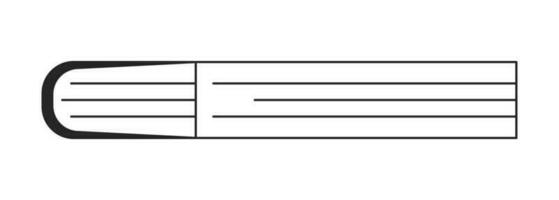 Book for reading flat monochrome isolated vector object. Interesting textbook. Editable black and white line art drawing. Simple outline spot illustration for web graphic design
