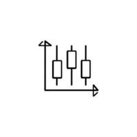 Candlestick ChartLine Style Icon Design vector