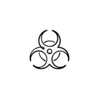 Biohazard Line Style Icon Design vector