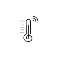 temperatura controlar línea estilo icono diseño vector