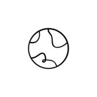 Earth Line Style Icon Design vector