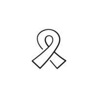Awareness Ribbon Line Style Icon Design vector