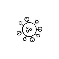 corona virus línea estilo icono diseño vector