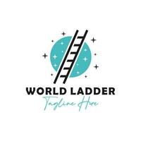 world ladder logo for your brand vector