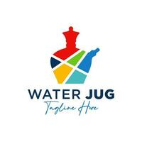 agua jarra vector ilustración logo
