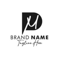 monogram logo with the initials PM vector