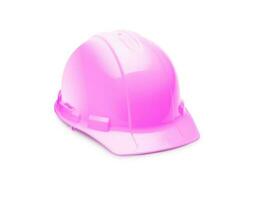 Pink Safety Construction Hard Hat Isolated on a White Background. photo