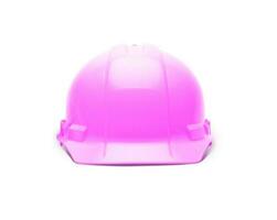 Pink Safety Construction Hard Hat Isolated on a White Background. photo