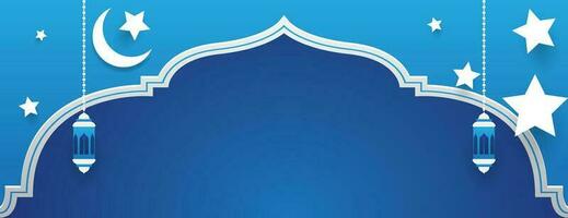 islámico antecedentes en blanco y azul color con espacio para texto . adecuado para Ramadán kareem bandera, eid al-adha bandera, eid al-fitr bandera, muharram bandera, etc. vector