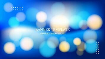 abstract light bokeh background with blue and yellow color. vector illustration