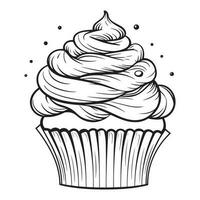 Beautiful Cupcake Silhouette vector