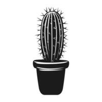 hermosa cactus silueta vector