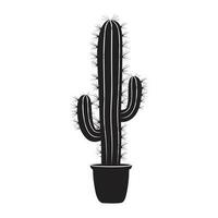 Beautiful Cactus Silhouette vector