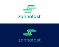 z, sz resumen letras logo monograma con rápido firmar vector