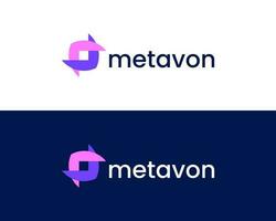 MV modern website and app logo design branding vector