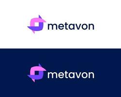 MV modern website and app logo design branding vector