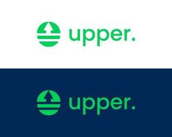 Letter U with Up arrow business logo design vector