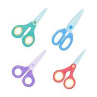 Scissors for cutting paper. Welcome back to school supplies for kids. vector