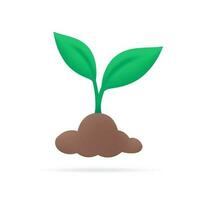 The sapling is growing into a big tree. vector