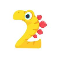 Dinosaur Alphabet and Numbers Illustration for nursery boys birthday party vector