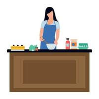 Set of Daily Routine Flat Characters vector