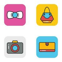 Flat Vector Icons Set Of Beauty and Fashion