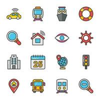 Maps and Navigation Vector Icons Set