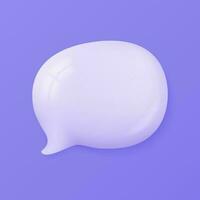 3d speech bubbles. Conversation to comment. empty text frame vector