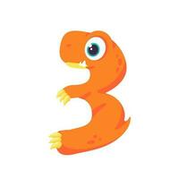 Dinosaur Alphabet and Numbers Illustration for nursery boys birthday party vector