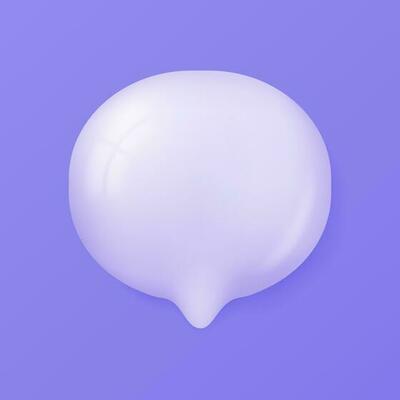 3d speech bubbles. Conversation to comment. empty text frame