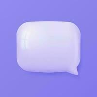 3d speech bubbles. Conversation to comment. empty text frame vector